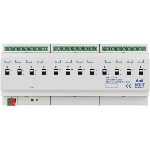 KNX SWITCH ACTUATOR 12F 16/20A 230VAC C-LOAD INDUSTRIE 200ΜF