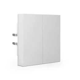 Push-button Lite 55 Basic, 2-fold, White glossy
