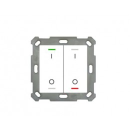 55MM KNX PUSH BUTTON LITE 2-FOLD RGBW WHITE (GLOSS) I/O SYMBOL