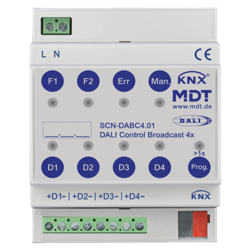DALI Control Broadcast Gateway Dali: Broadcast, 4 DALI outputs, 4SU
