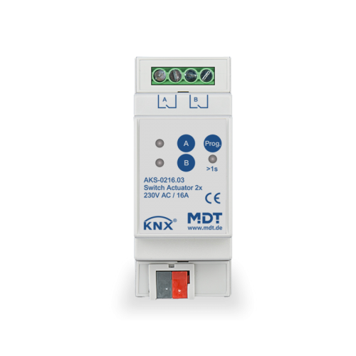 KNX SWITCH ACTUATOR 2F 16A 230VAC C-LOAD STANDARD 140ΜF