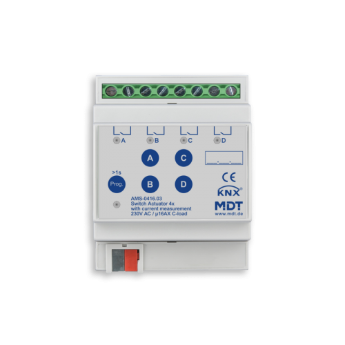 KNX Switch Actuators AMS 16 A with current measurement 4-fold 140ΜF