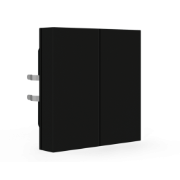 Push-button Lite 55 Basic, 2-fold, Black matt