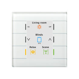 GLASS PUSH BUTTON II SMART WHITE WITHOUT TEMPERATURE SENSOR