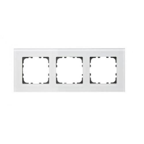 55MM GLASS COVER FRAMES WHITE 3-FOLD