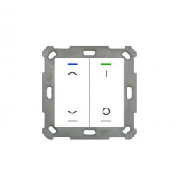 55MM KNX PUSH BUTTON LITE 2-FOLD RGBW WHITE (GLOSS) UP/DOWN (L) + I/O SYMBOL (R)