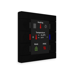 Push-button Smart 86 / series.02, with Temperature Sensor, Black matt