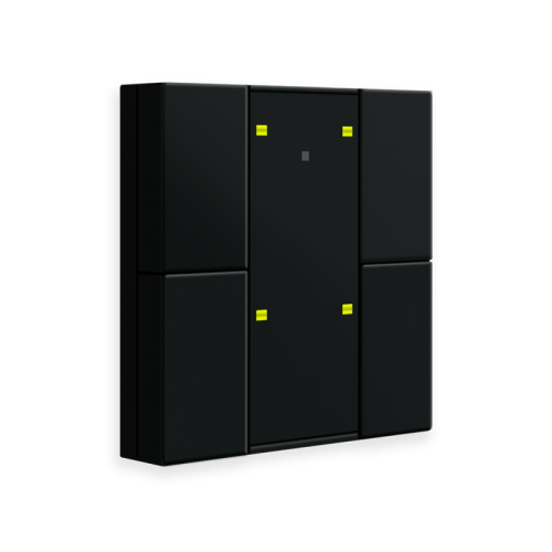 55MM KNX PUSH BUTTON PLUS 4-FOLD Black matt
