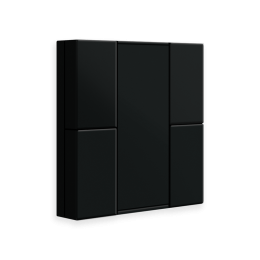 Push-button 55 | series .02, 4-fold, Black matt