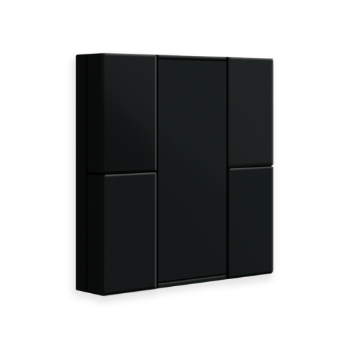 Push-button 55 | series .02, 4-fold, Black matt
