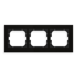 Glass cover frame assortment 63, 3-fold, Black