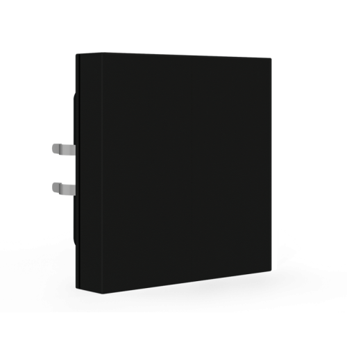 Push-button Lite 55 Basic, 1-fold, Black matt
