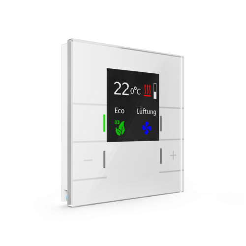 Glass Room Temperature Controller Smart, White