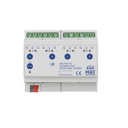 KNX DIMMING ACTUATOR 4F 250W 230VAC WITH ACTIVE POWER MEASUREMENT