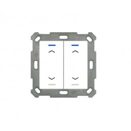 55MM KNX PUSH BUTTON LITE 2-FOLD RGBW WHITE (GLOSS) UP/DOWN SYMBOL