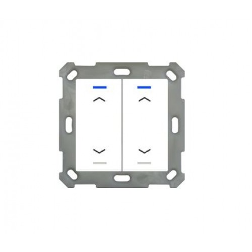 55MM KNX PUSH BUTTON LITE 2-FOLD RGBW WHITE (GLOSS) UP/DOWN SYMBOL