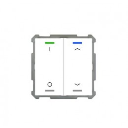 63MM KNX PUSH BUTTON LITE 2-FOLD RGBW WHITE (GLOSS) UP/DOWN (R) + I/O SYMBOL (L)