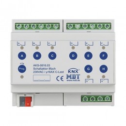 KNX SWITCH ACTUATOR 8F 16A 230VAC C-LOAD STANDARD 140ΜF