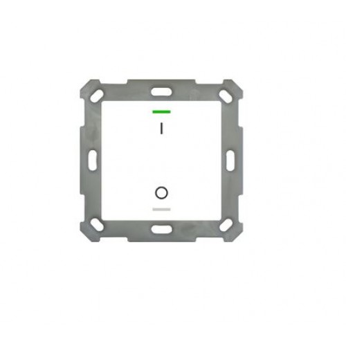 55MM KNX PUSH BUTTON LITE 1-FOLD RGBW WHITE (GLOSS) I/O SYMBOL + TEMPERATURE SENSOR