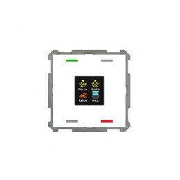 63MM KNX PUSH BUTTON SMART 4-FOLD WITH COLOUR DISPLAY WHITE (GLOSS) WITH TEMPERATURE SENSOR