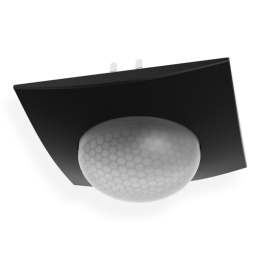 PRESENCE DETECTOR 360° WITH 3 SENSORS and LIGHT INTENSITY BLACK