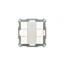 KNX RF+ 55MM PUSH BUTTON PLUS 6-FOLD WITH ACTUATOR WHITE