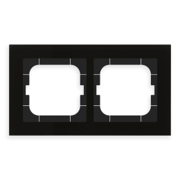Glass cover frame assortment 63, 2-fold, Black