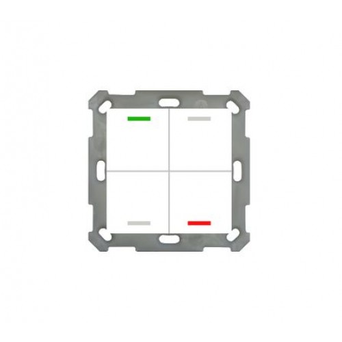 55MM KNX PUSH BUTTON LITE 4-FOLD RGBW WHITE (GLOSS) WITH TEMPERATURE SENSOR