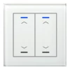 KNX GLASS PUSH BUTTON II LITE 2-FOLD RGBW WHITE UP/DOWN SYMBOL